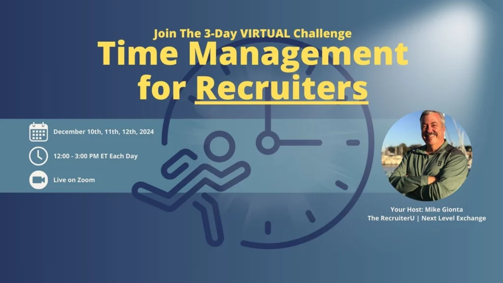 Time Management for Recruiters 3 Day Challenge